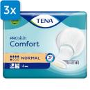 Vorderseite einer Packung Tena Comfort Normal. Oben links ist ein blaues Viereck mit der Aufschrift 